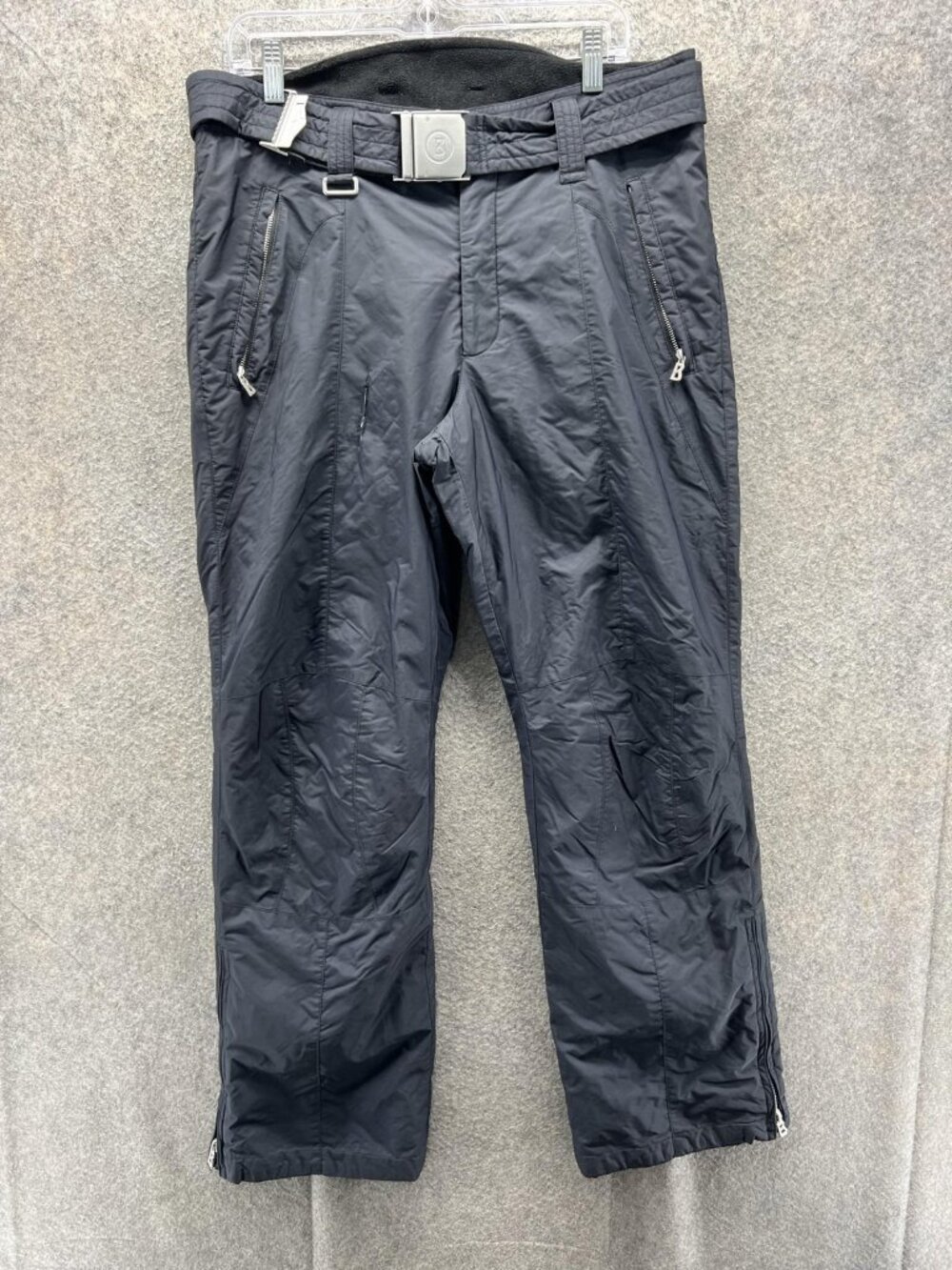 Bogner Snow Pants Womens 36 Black Insulated Ski Winter Zip Pockets Belted